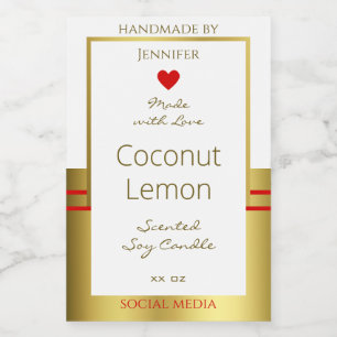 Elegant Product Packaging Labels White and Gold