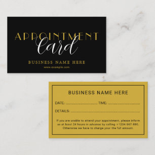 Elegant Professional Appointment Card Design