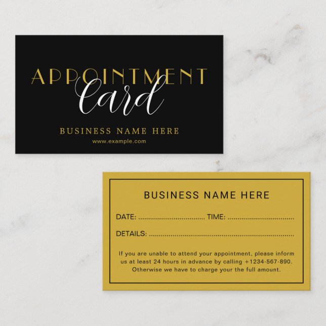 Elegant Professional Appointment Card Design (Front/Back)