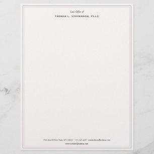 Elegant Professional Beige Letterhead