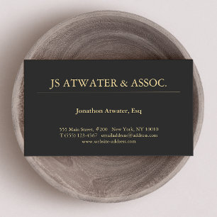 Elegant Professional Black Business Card