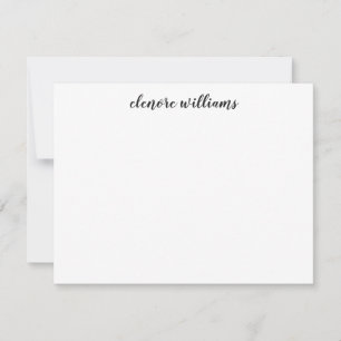 Elegant Professional Black Grey Simple Script Card