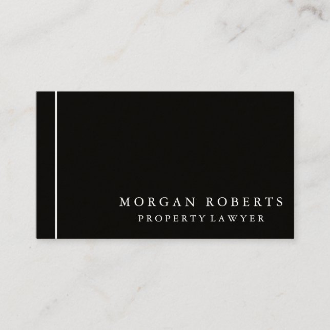 Elegant Professional Black Modern  Business Card (Front)