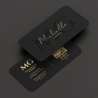 Elegant Professional Black Modern Monogram