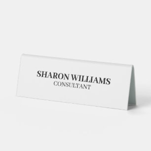 Elegant Professional Black White Minimalist Table