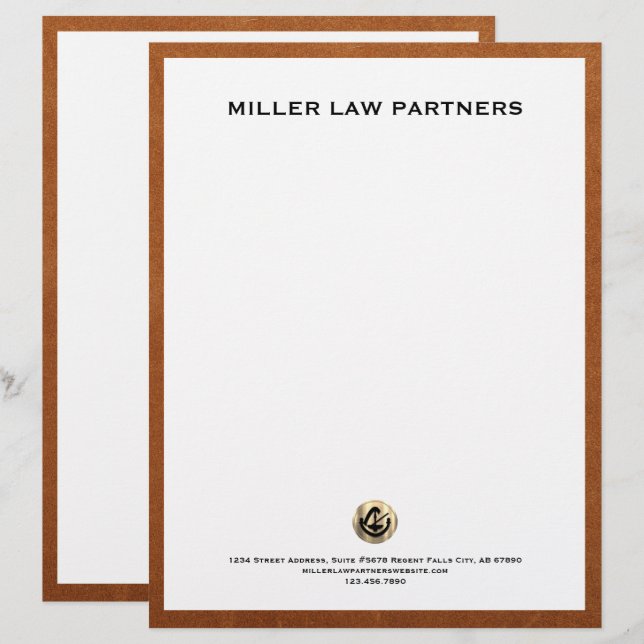 Elegant Professional Branded Letterhead (Front/Back)