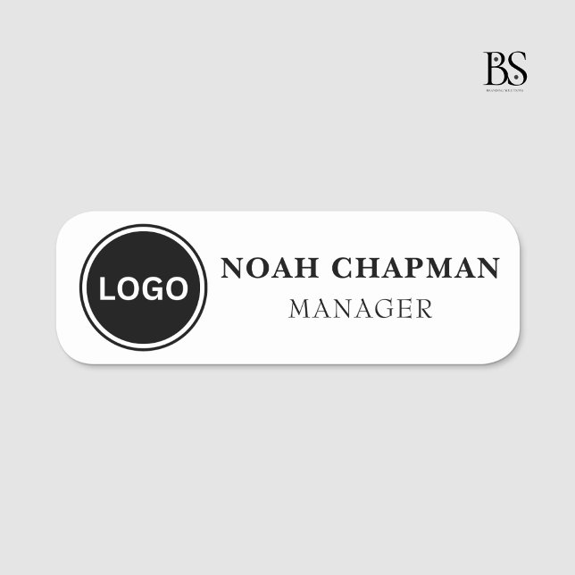 Elegant Professional Business Logo Clean Name Tag (Elegant Professional Business Logo Clean Name Tag)