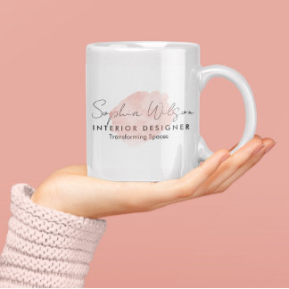 Elegant Professional Business Watercolor Signature Coffee Mug