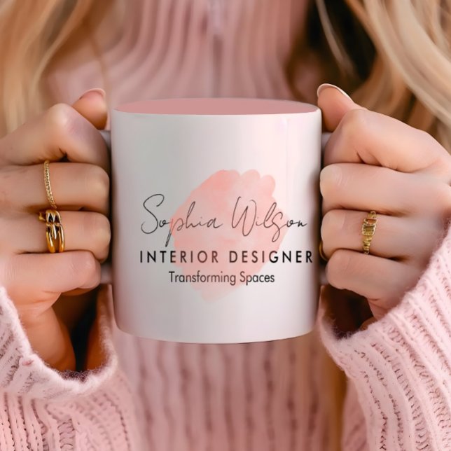Elegant Professional Business Watercolor Signature Mug (Creator Uploaded)