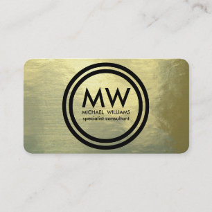 Elegant professional circle simple gold velvet business card