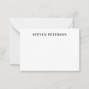 Elegant Professional Classic Simple Formal Black Card