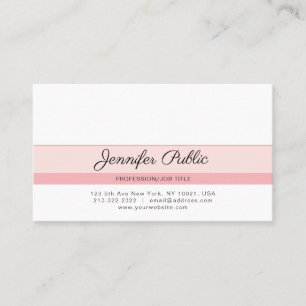 Elegant Professional Creative Design Pink Modern Business Card
