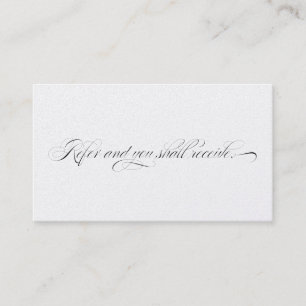 Elegant Professional Customer Referral Card