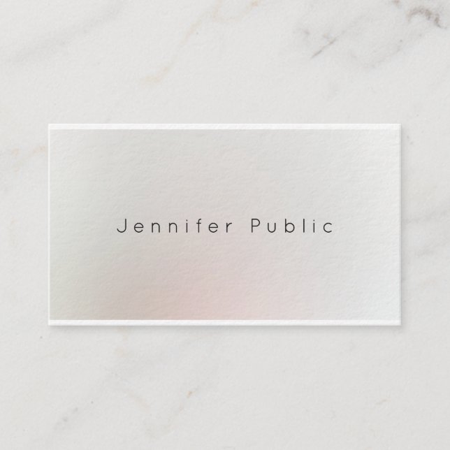 Elegant Professional Design Artistic Simple Plain Business Card (Front)