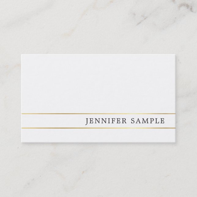 Elegant Professional Design Modern Plain Sleek Business Card (Front)