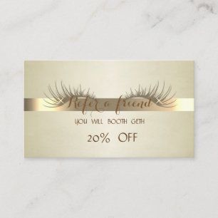 Elegant Professional,Faux Lashes  Referral Card
