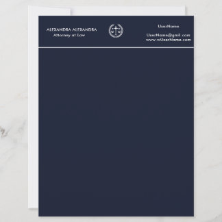 Elegant Professional for Lawyers Law Firm Office Custom Letterhead