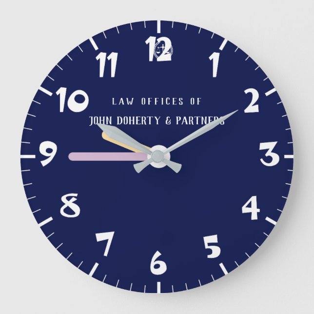 Elegant Professional for Lawyers Law Firm  Office  Large Clock (Front)