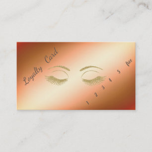 Elegant Professional Glitter Lashes Loyalty Card
