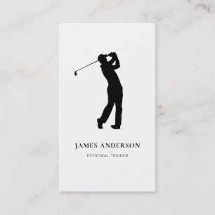 Elegant professional Golf instructor coach Business Card