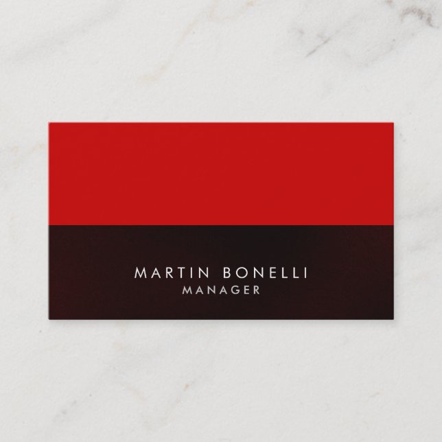 Elegant Professional Grey Red Stripe Business Card (Front)