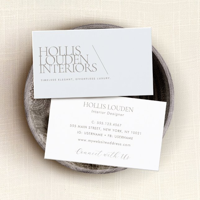 Elegant Professional Interior Designer Business Card (Creator Uploaded)