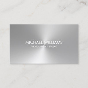 Elegant Professional Lawyer Silver Metal Business Card