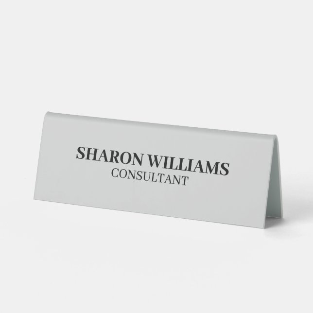 Elegant Professional Light Grey Minimalist Table (Front)