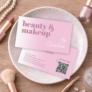 Elegant Professional Makeup Artist Business Card