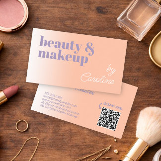 Elegant Professional Makeup Artist Business Card