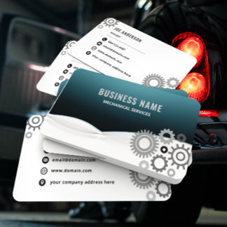 Elegant Professional Mechanic Business Card