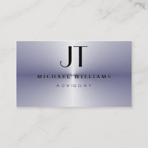 ELEGANT PROFESSIONAL METAL MODERN SIMPLE BLACK BUSINESS CARD