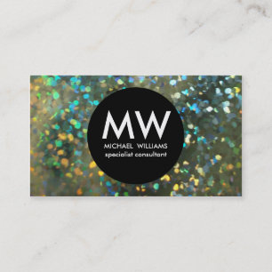 Elegant professional metal silver hologram business card