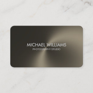 Elegant professional metal white shining black business card