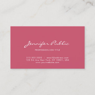 Elegant Professional Minimalist Red Template Chic Business Card