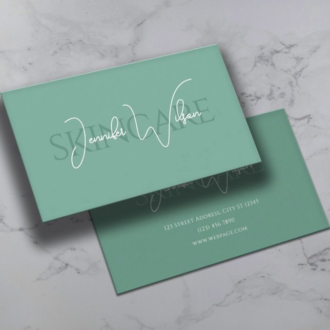Elegant professional minimalist skincare business card (Creator Uploaded)