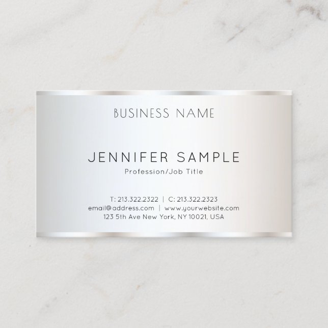 Elegant Professional Minimalist Template Modern Business Card (Front)