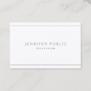 Elegant Professional Modern Chic Simple Plain Luxe Business Card