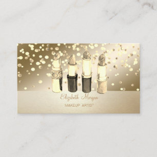 Elegant Professional, Modern,Confetti,Lipsticks Business Card