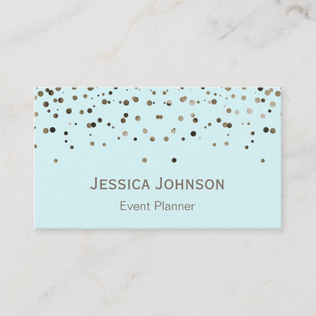Elegant Professional Modern Glitter Light Cyan Business Card (Front)