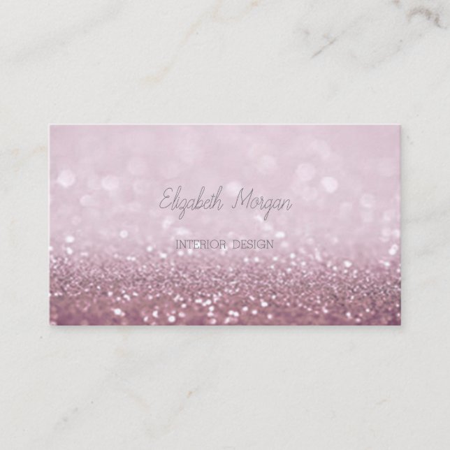 Elegant Professional Modern Glittery Bokeh Business Card (Front)