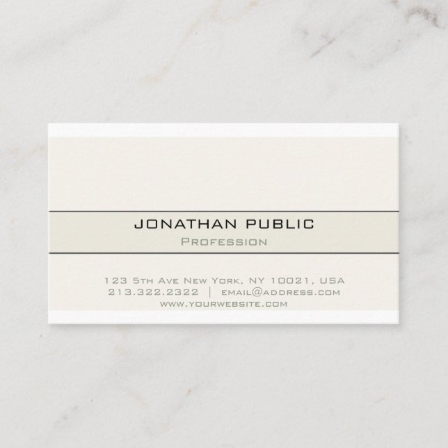 Elegant Professional Modern Look Simple Business Card (Front)