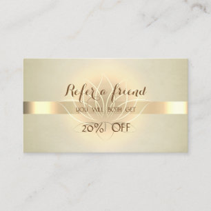Elegant Professional Modern Lotus  Referral Card