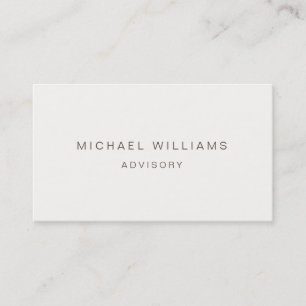 ELEGANT PROFESSIONAL MODERN MINIMALIST CREMA BUSINESS CARD
