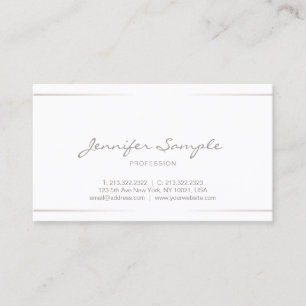Elegant Professional Modern Plain Silver Effect Business Card