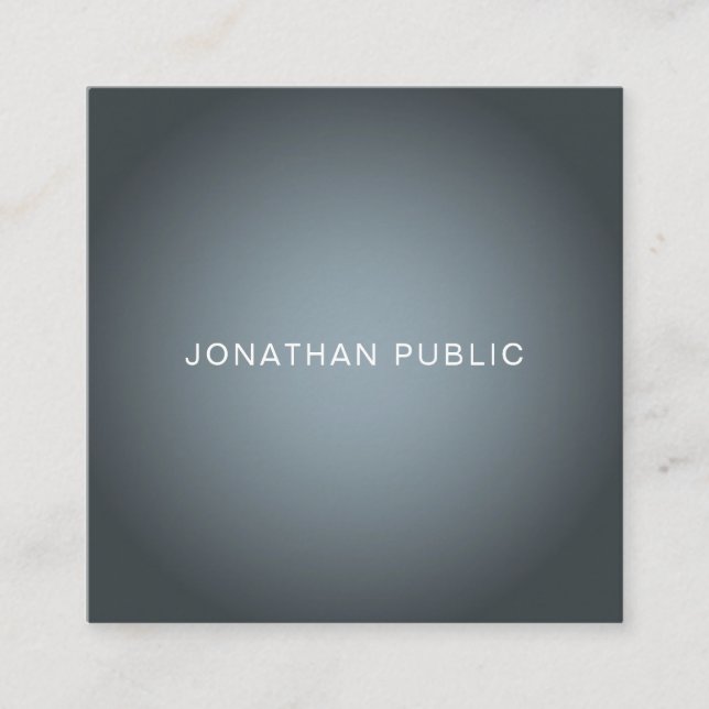 Elegant Professional Modern Plain Sophisticated Square Business Card (Front)