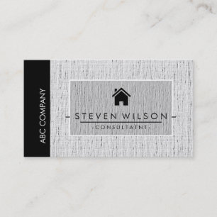 Elegant Professional Modern Real Estate Linen Business Card