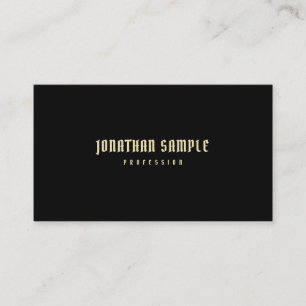 Elegant Professional Modern Simple Black Gold Luxe Business Card