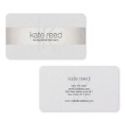 Elegant Professional Monogram Modern Silver Stripe