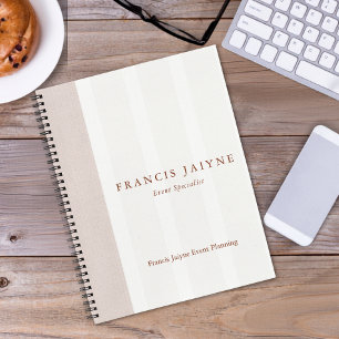 Elegant Professional Neutral Tones Business Notebook